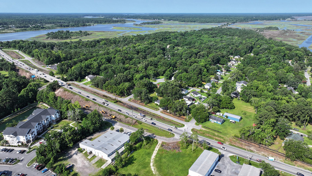 Overview of beautiful green space